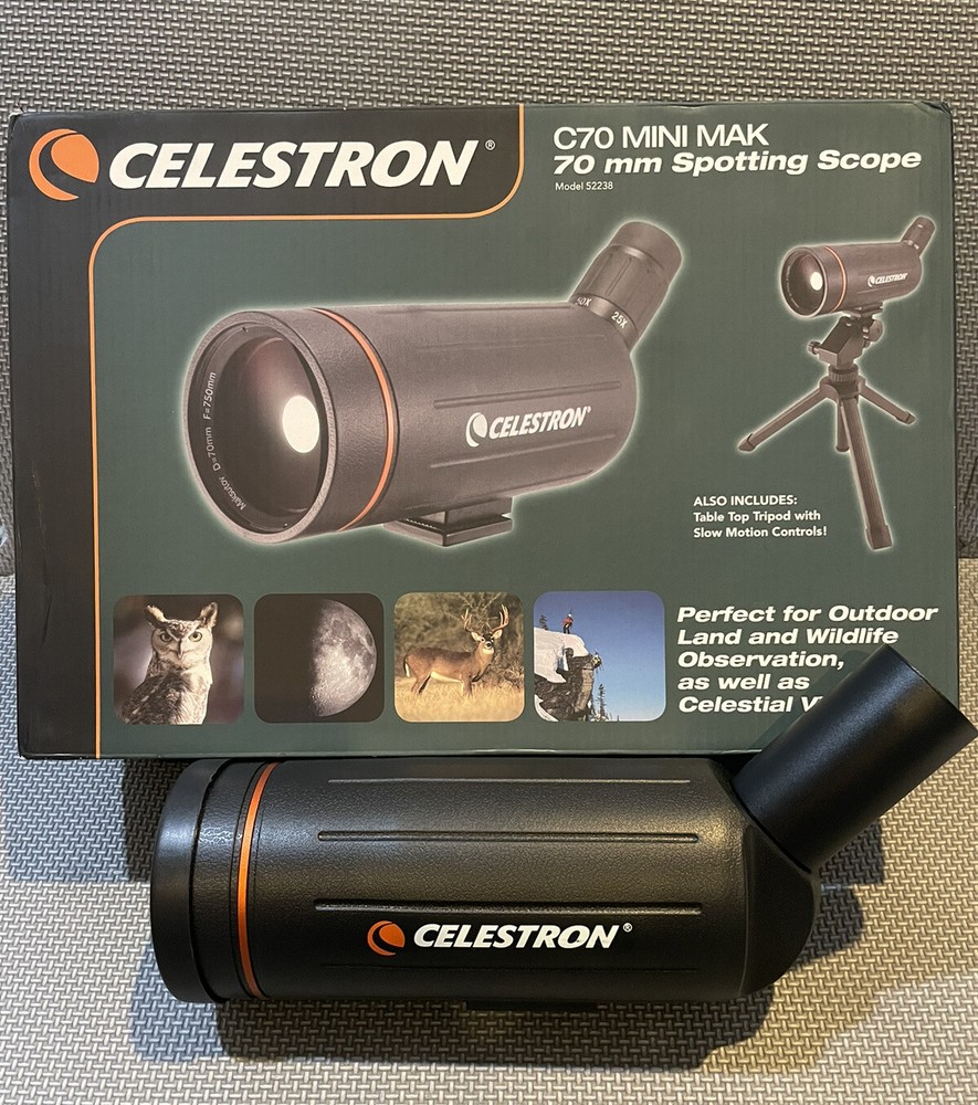 Celsetron  C70 Mini Mak 70 mm spotting scope includes table top tripod