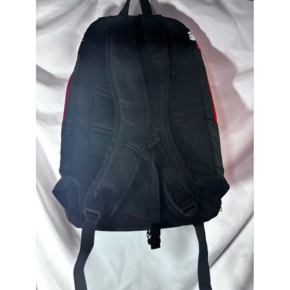Black and Red Graphic Men's Backpack with Multiple Compartments