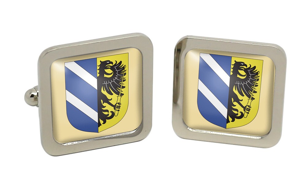 Szeged Square Cufflink in Chrome Box