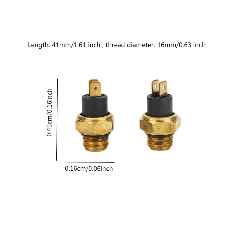 2 Pieces 65°C Cooling Fan Thermo Switch Engine Parts Directly Replace