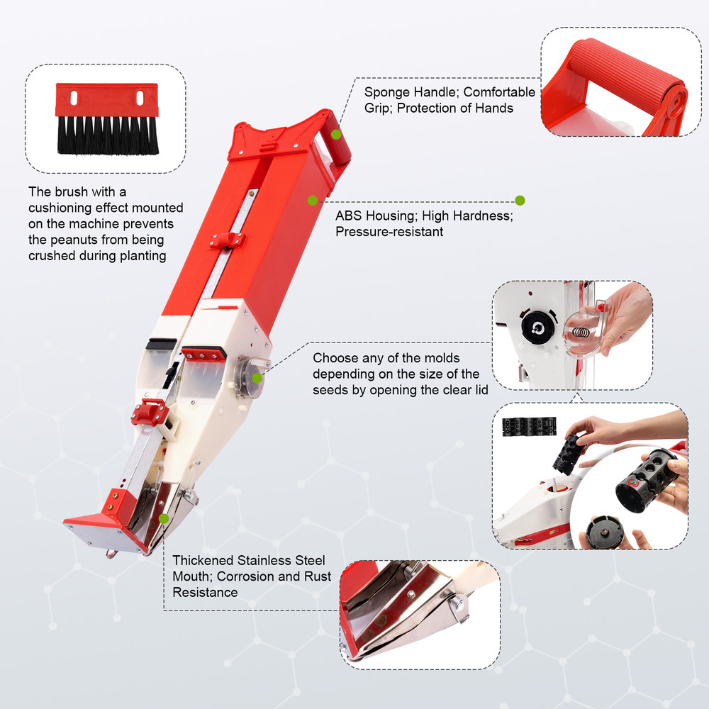 Handheld Applicator Fertilizer Corn Peanut Seed Seeder Garden Planter Tool