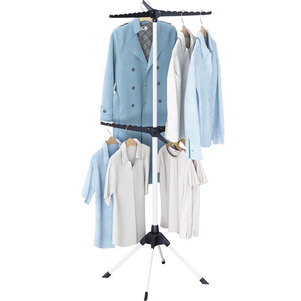 Clothes Drying Rack Folding, 2-Tier Drying Rack Clothing, Laundry Rack Collap...