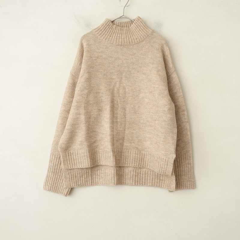 Mao Made High-Neck Knit Pullover Sweater Size F