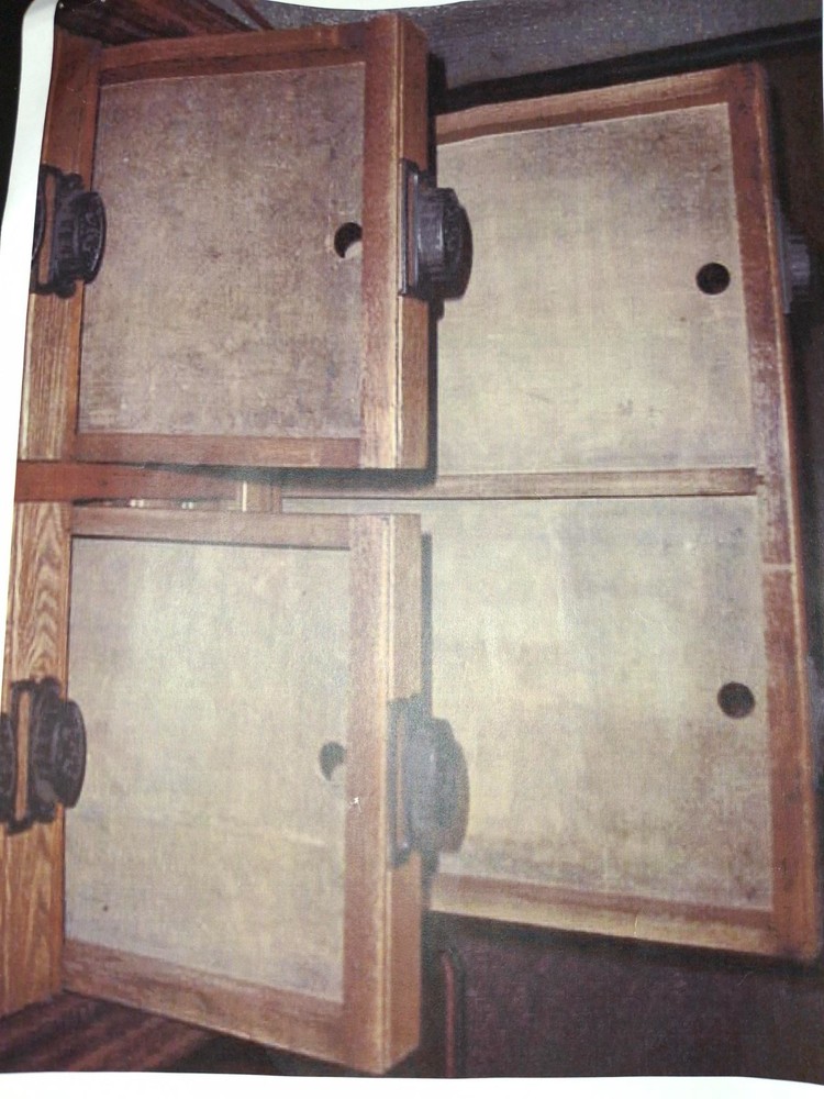 "Hamilton" vintage wood document file cabinet