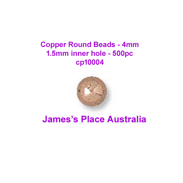 Copper Round Beads - various sizes