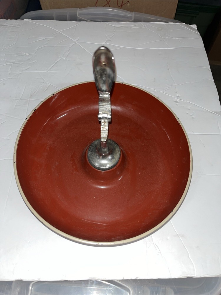 MCM SS Lacquer Ware Nutcracker Dish Bowl Red Vintage Japan