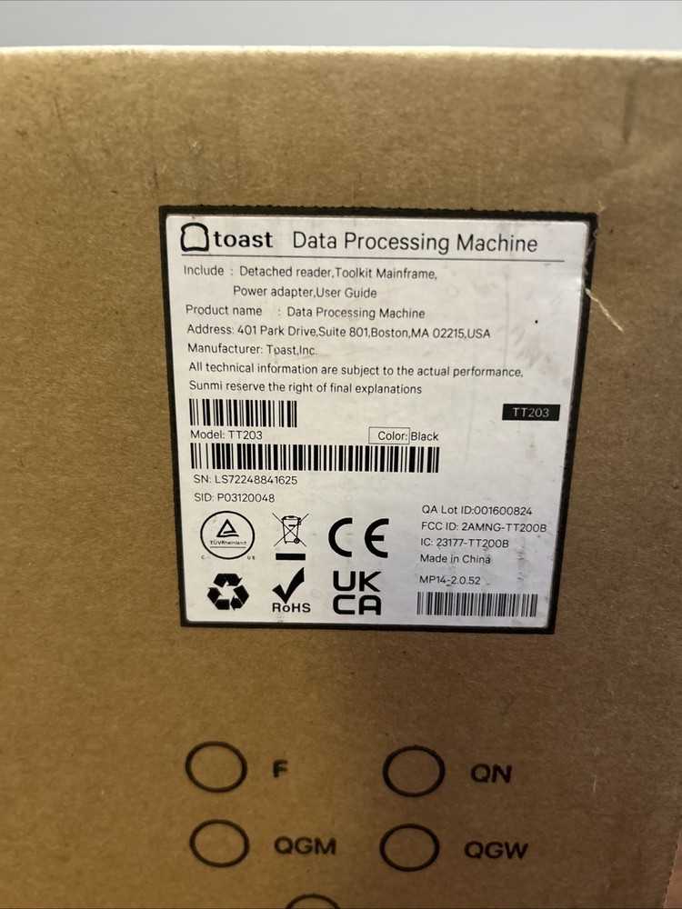 NEW Toast Flex POS Terminal Data Processing System - MPN: TT203