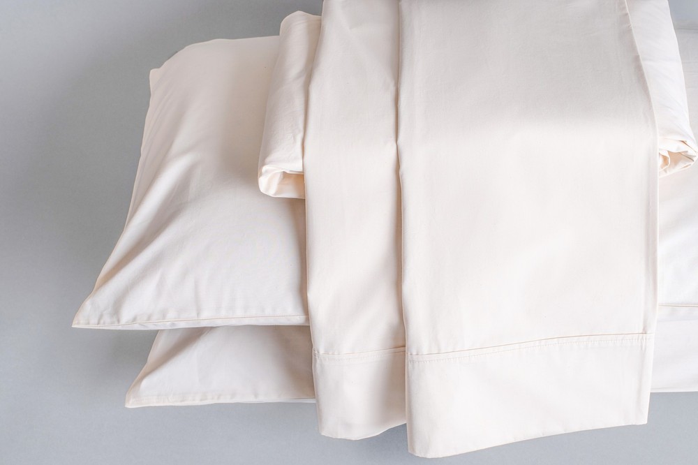 Sleep & Beyond 100% Cotton 300TC Percale Classic Ivory Sheet Set