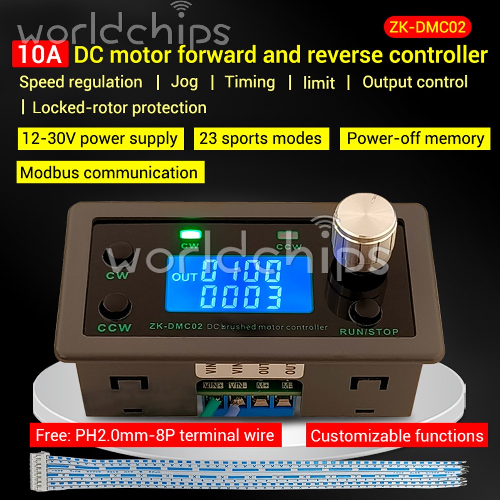 12-30V DMC02 DC Motor Controller Forward/Reverse Delay Cycle Speed Regulation