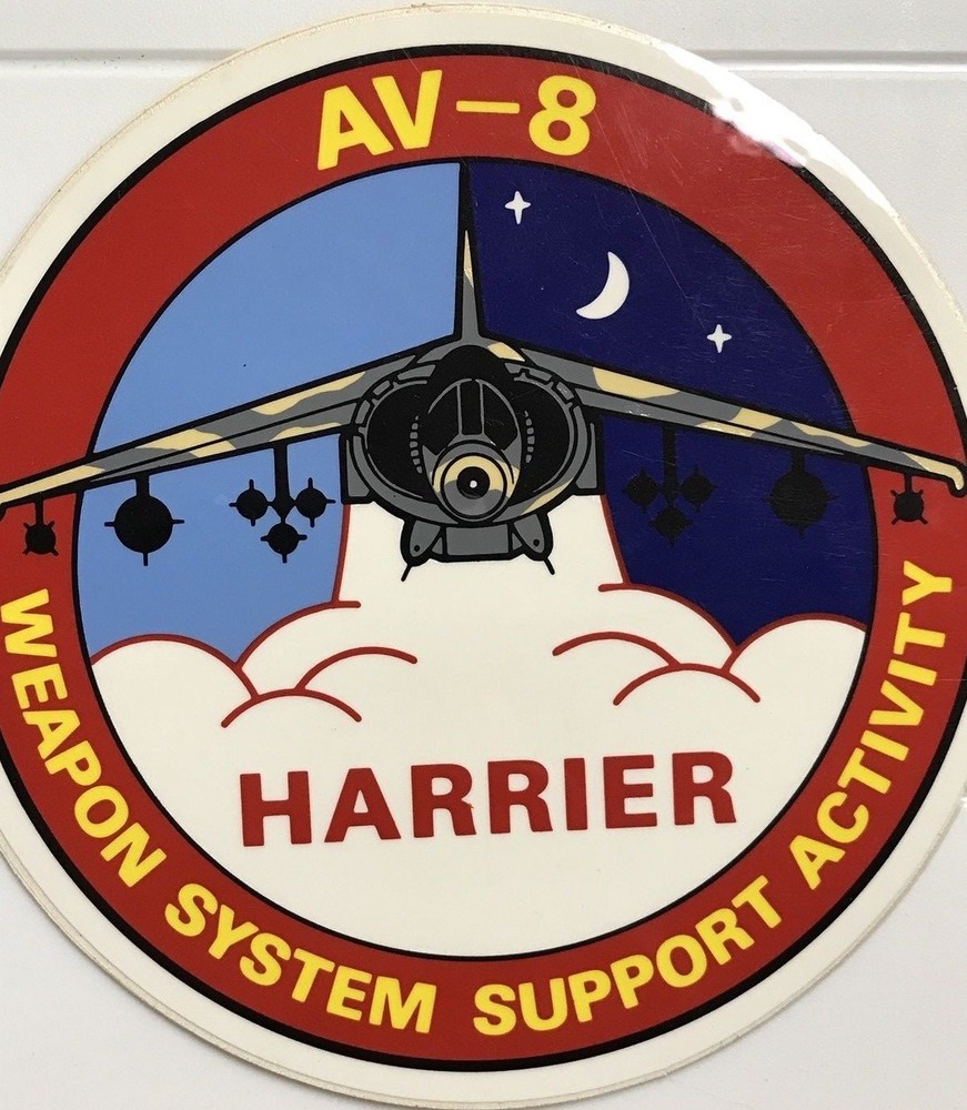 AV-8 Harrier Weapon System Support Activity Decal Sticker Emblem