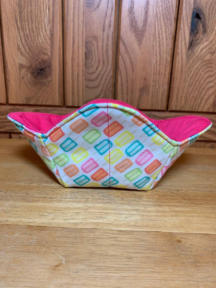 Handmade Quilted Popsicle Reversible Microwave Bowl Cozy
