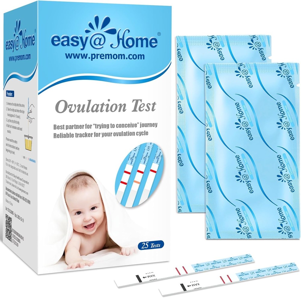 Easy@Home Ovulation Test Strips, 25 Pack Fertility Tests, Ovulation Predictor