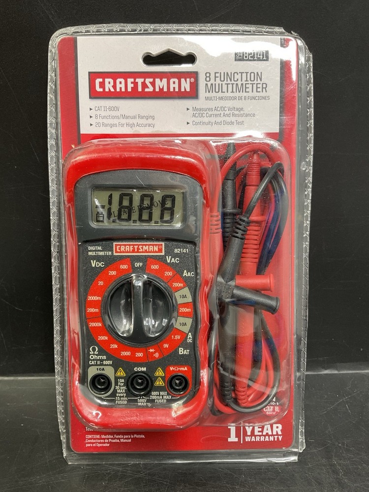 Craftsman 8 Function Digital Multimeter 34-82141 ~ NEW/SEALED