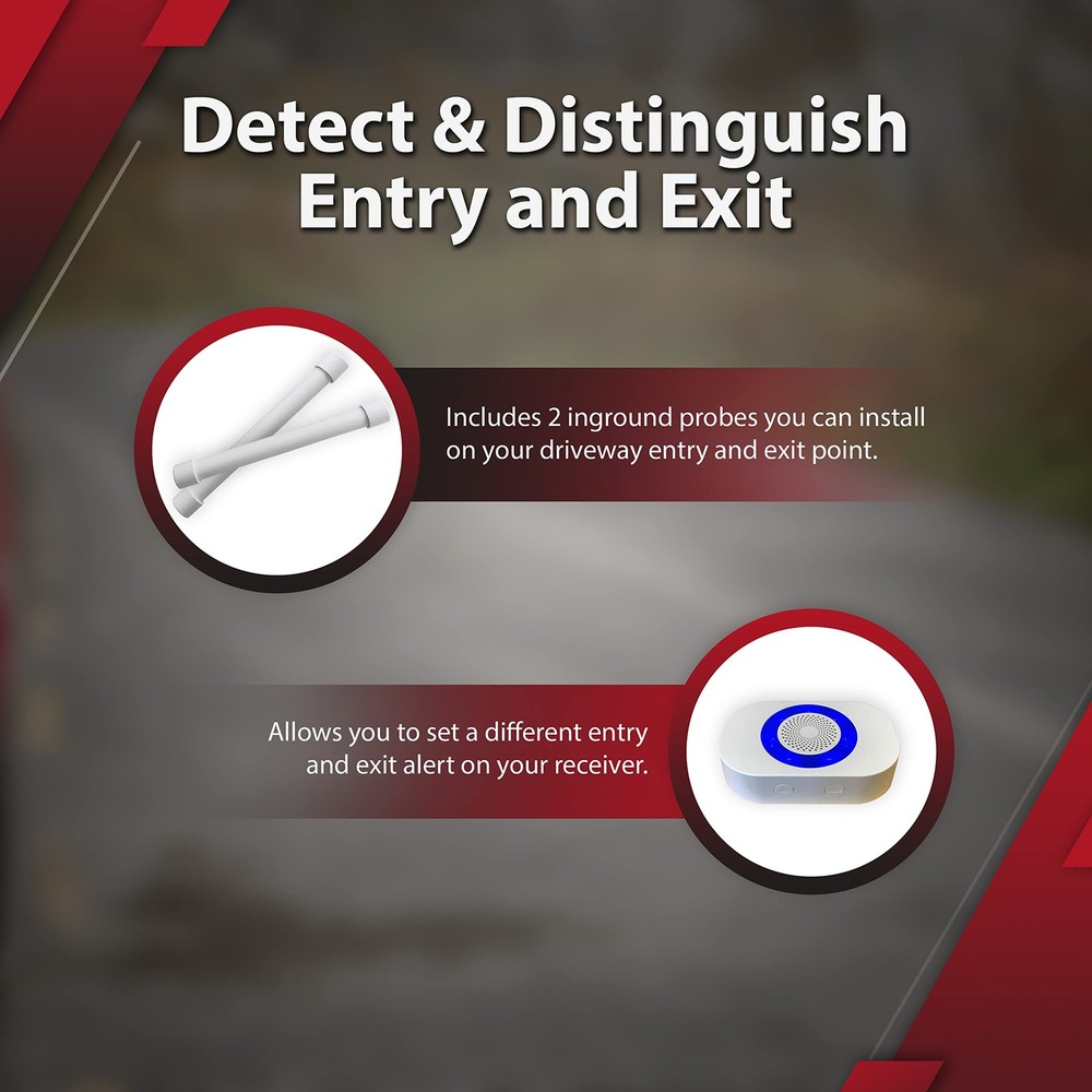 Driveway Alarm System -DUAL-4k Plus Bundle - DAPT-4000 White