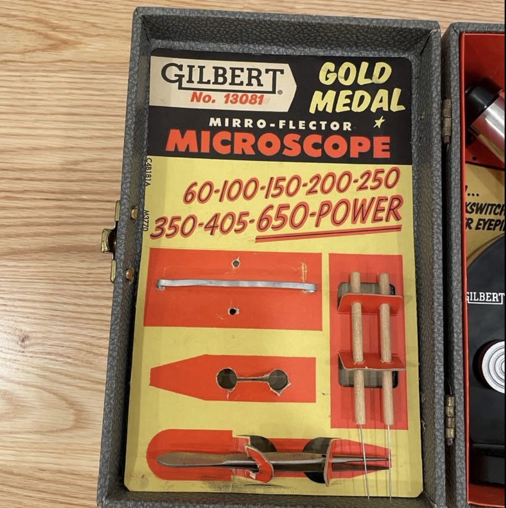 Vintage Gilbert Microscope And Lab Set