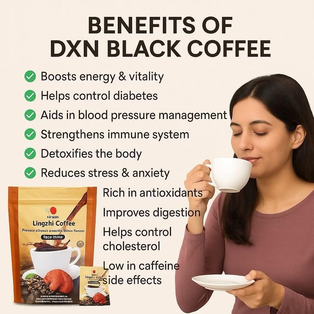 DXN Lingzhi Black Coffee with Ganoderma NO SUGAR SHIP FROM US