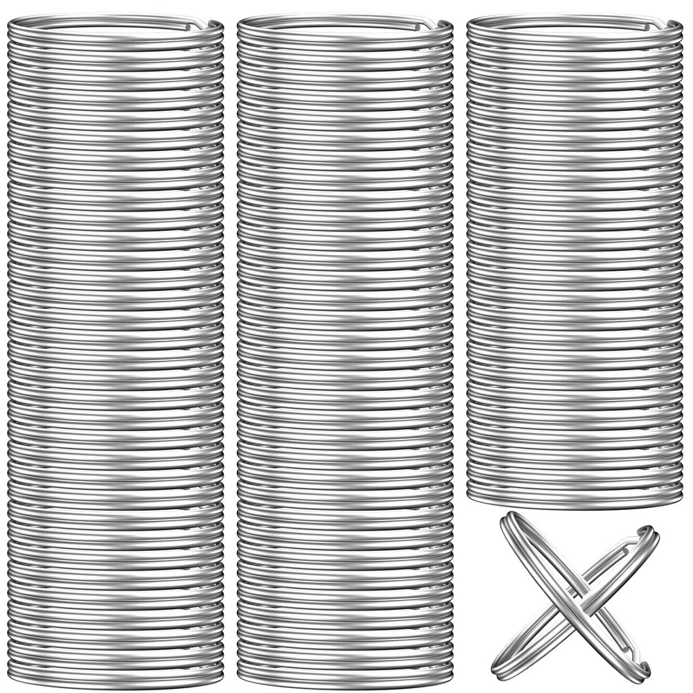 100PCS Key Rings Bulk, Split Rings, Keychain and Crafts 1 silver