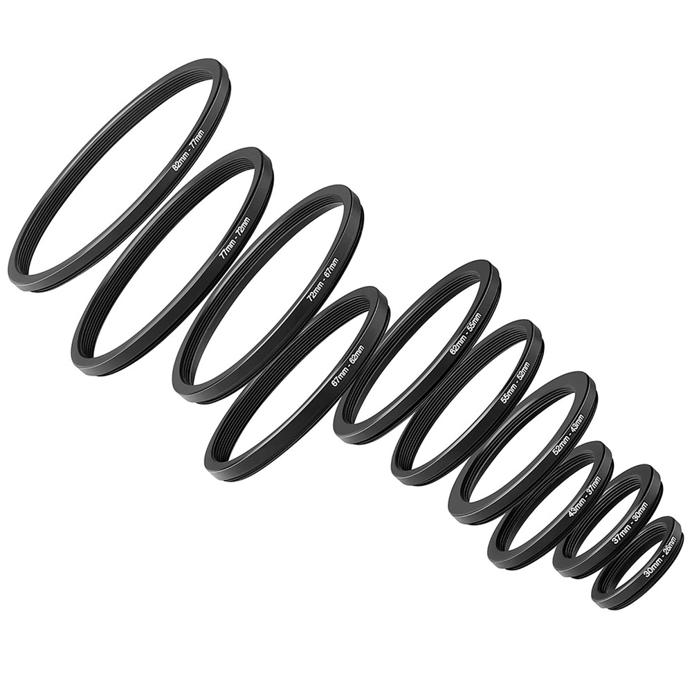Neewer 20 Pieces Anodized Metal Stepping Step-up/Step-down Adapter Ring Kit