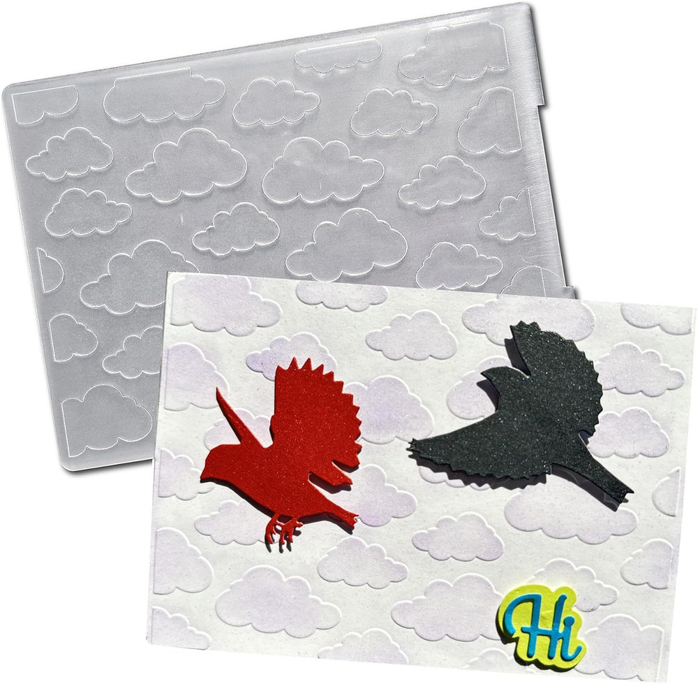 Cloud Plastic Embossing Folders for Card Making Clouds Background Embossing Fold