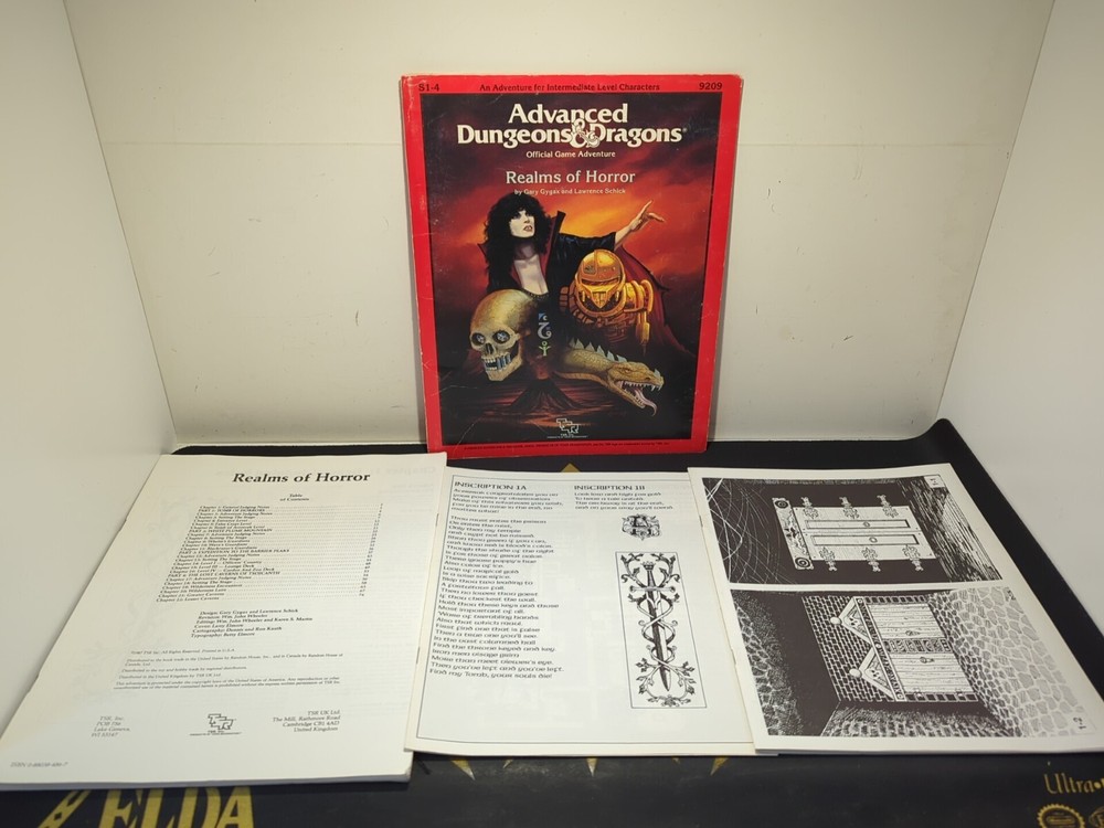 1987 Advanced Dungeons & Dragons Super Module Realms Of Horror 9209 - Complete
