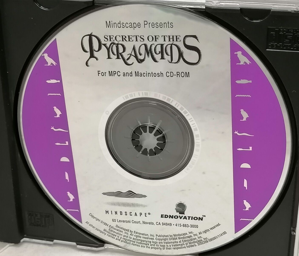Vintage 1994 Mindscape Secrets Of The Pyramids