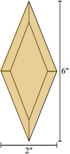 Colored Bevels - 2x6 Diamond - BROWN (5)