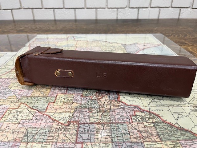 WWII US Army Engineer Map Reading Level With Leather Case 40s