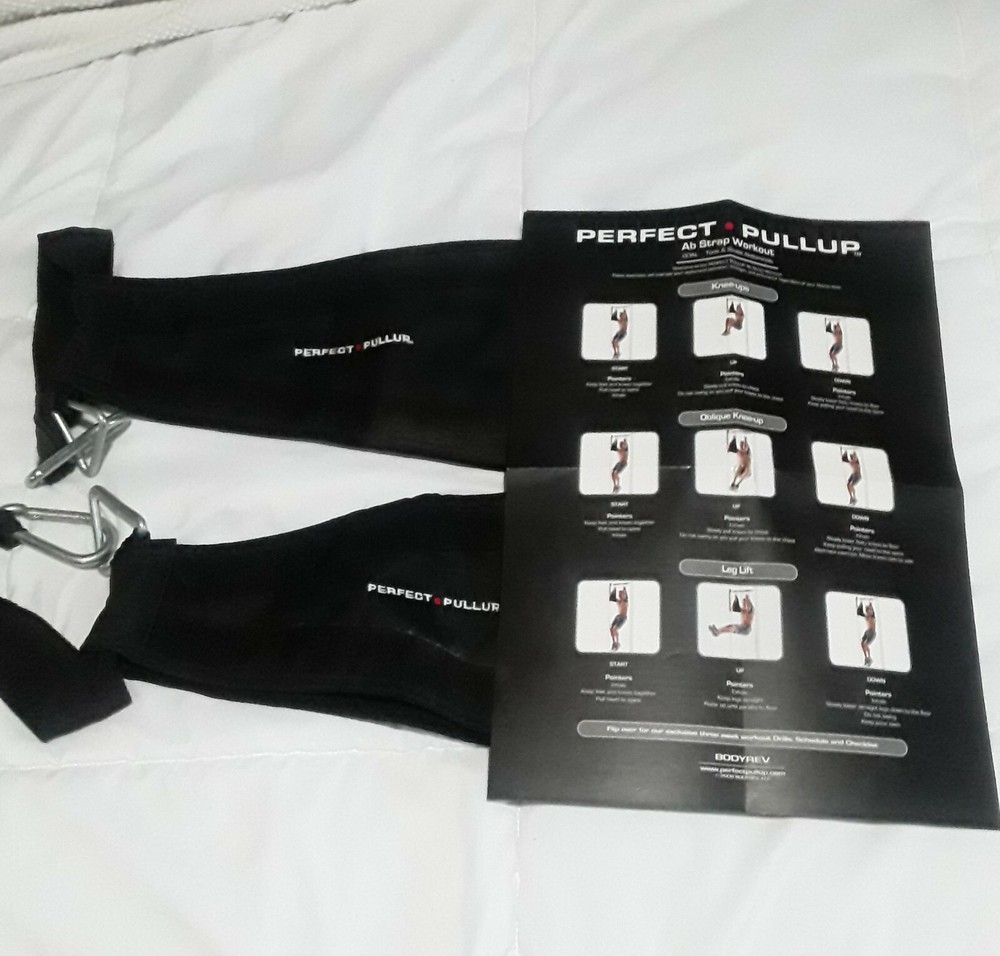 Perfect Pull AB Straps Workout POSTER Double Sided Exercise