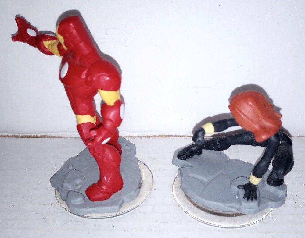 Iron Man & Black Widow - Disney Infinity 2.0 Marvel Figures - Good Condition
