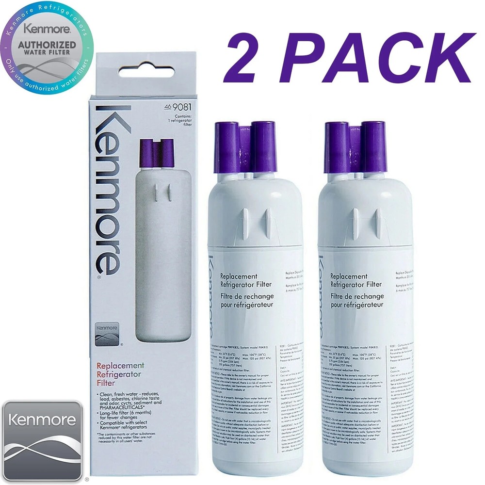 2 Pack Kenmore 9081 469081 46-9930 Replacement Refrigerator Ice Water Filter