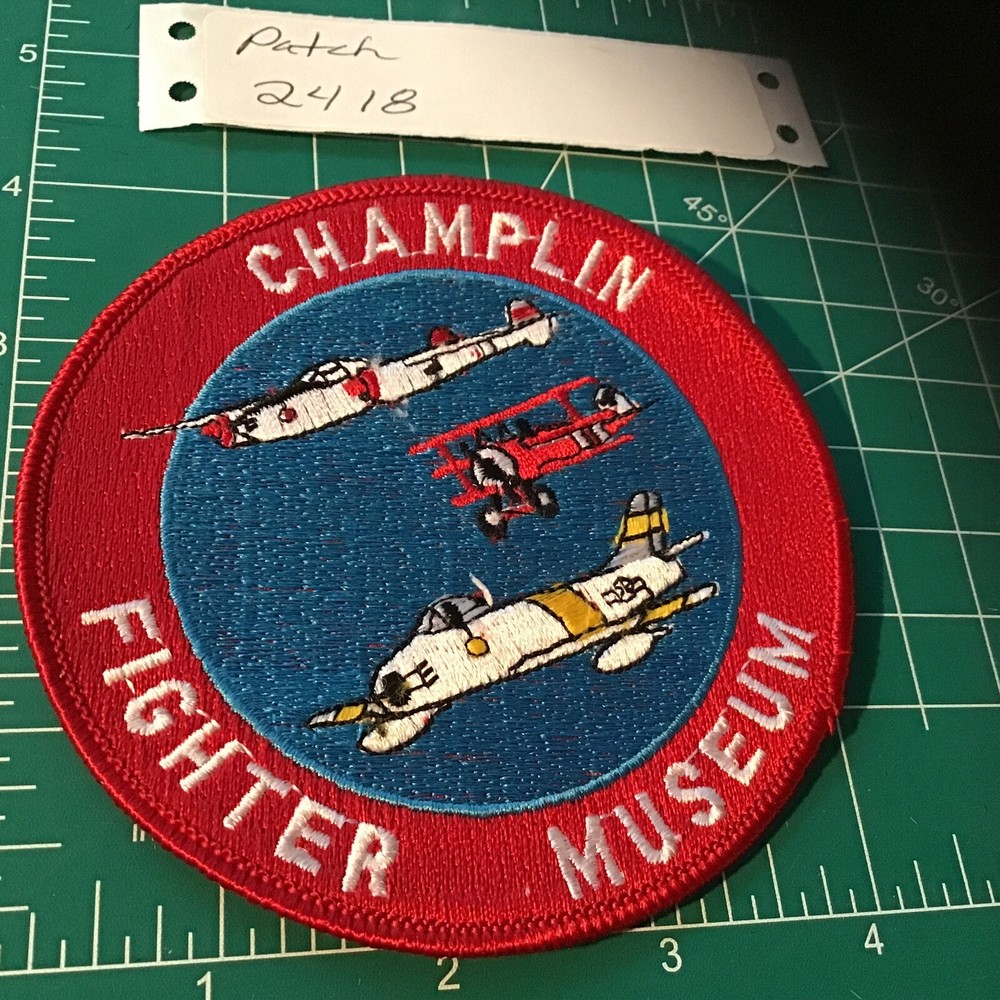 CHAMPLIN MILTARY FIGHTER PLANE MUSEUM COLORED JACKET PATCH ~NICE~