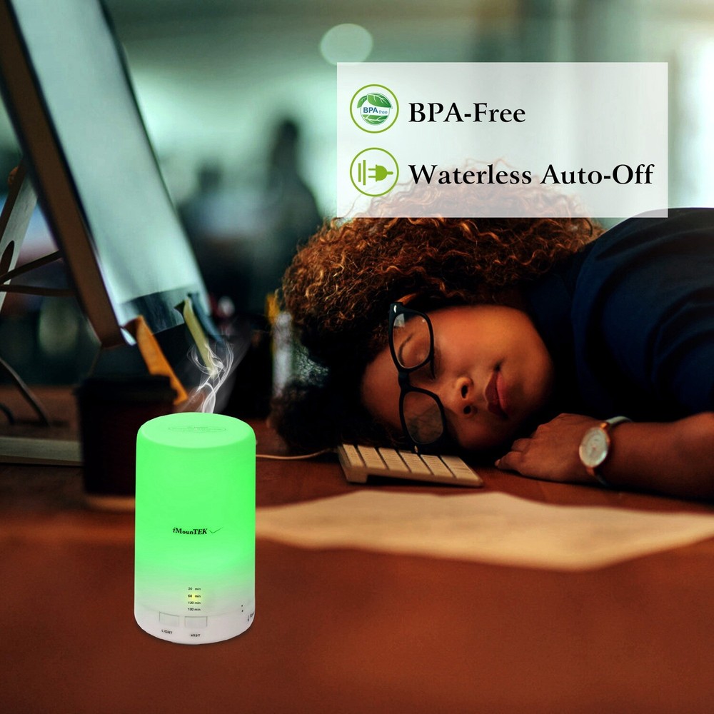 Mini Cool Mist Humidifier Ultrasonic Aroma Essential Oil Diffuser 7 colors Light