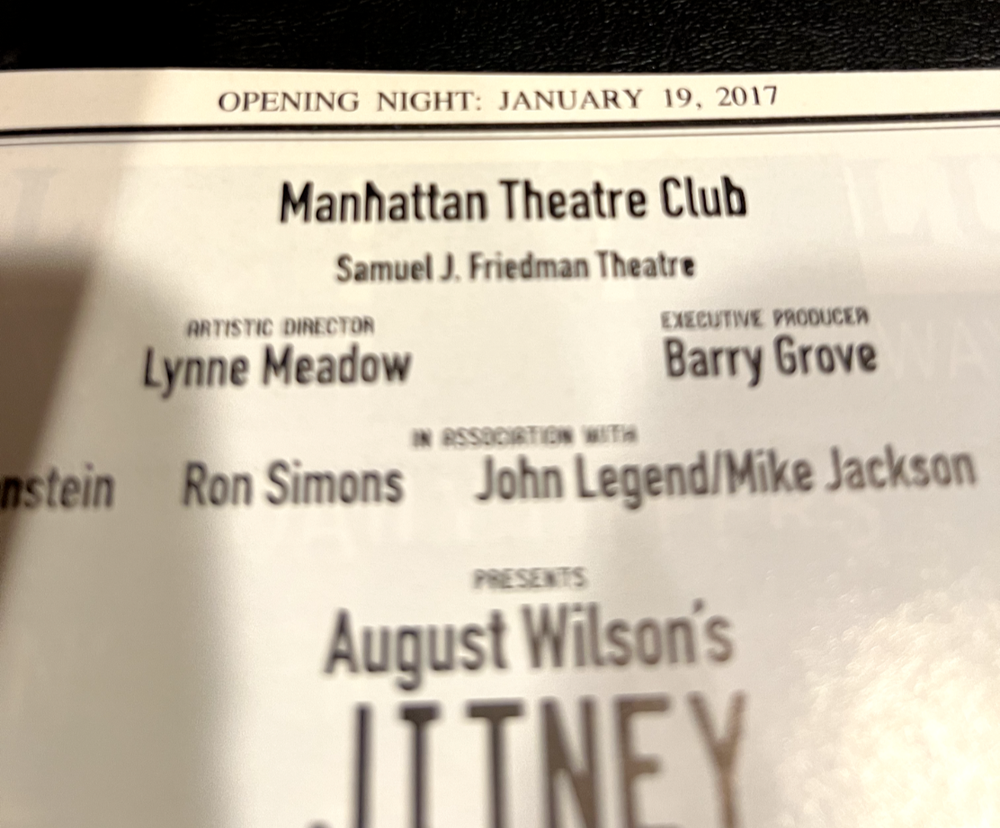 August Wilsons Jitney Signed Playbill OPENING NIGHT w/ SIGNED TICKET