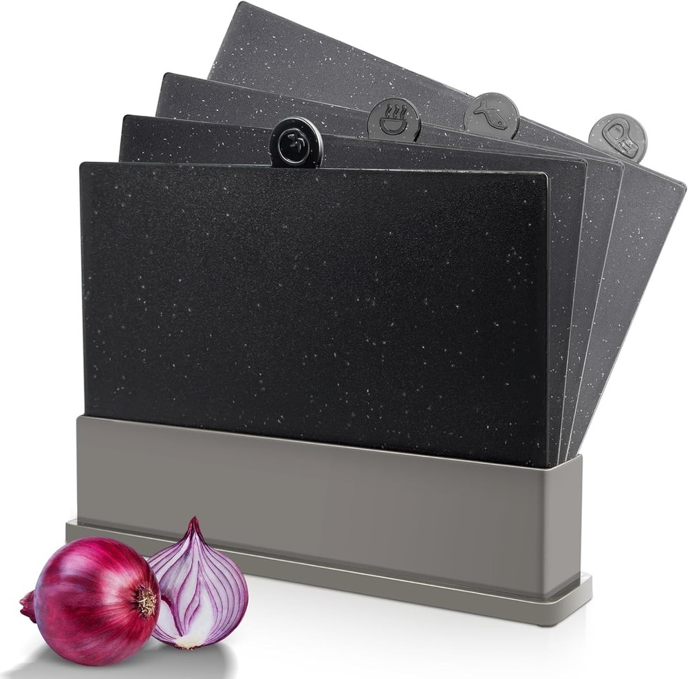 MASTER Cutting Board Set for Kitchen - Index Plastic Chopping Board,