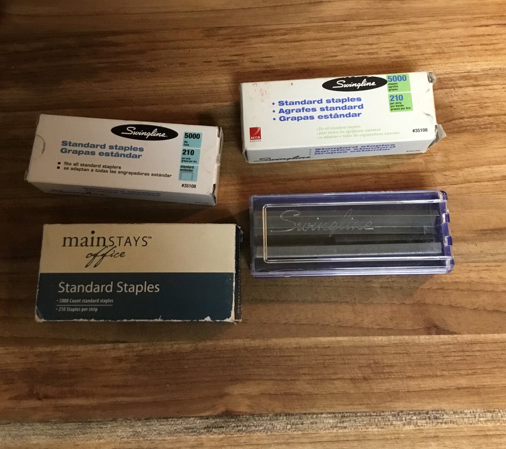 Swingline / Mainstays Staples-  Old Stock, Plastic Case And Open Box.