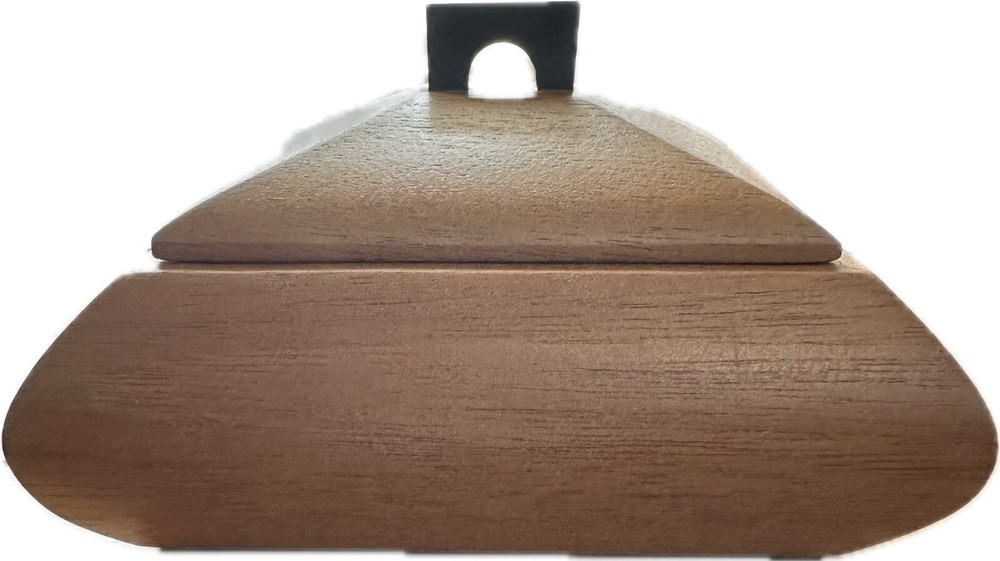 Wood Mahogany Box with Ebony Top Square Handcrafted