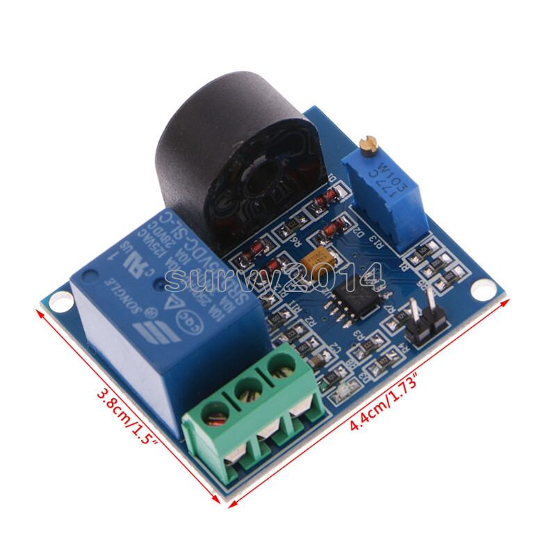 0-5A AC Current Sensor Detection Switch Output DC12V Module NEW