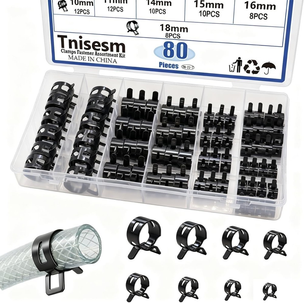SPRING Hose Clamp Assortment Kit 80PCS