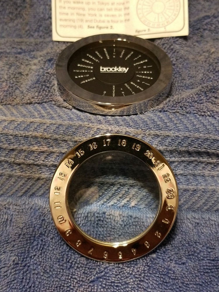 BROOKLEY Multi-City Time Reader Silver With Black Case