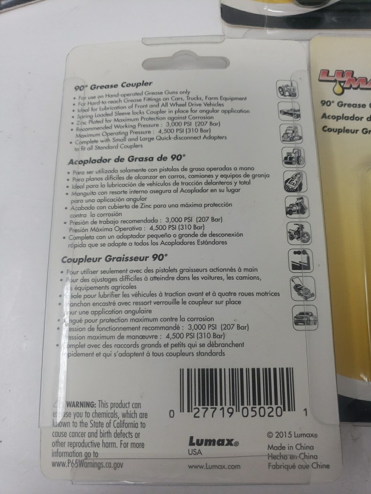 Lumax 90° Grease Coupler LX-1404