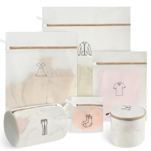 6-Piece Bag Double-layer thickened mesh laundry bags,Essential items at