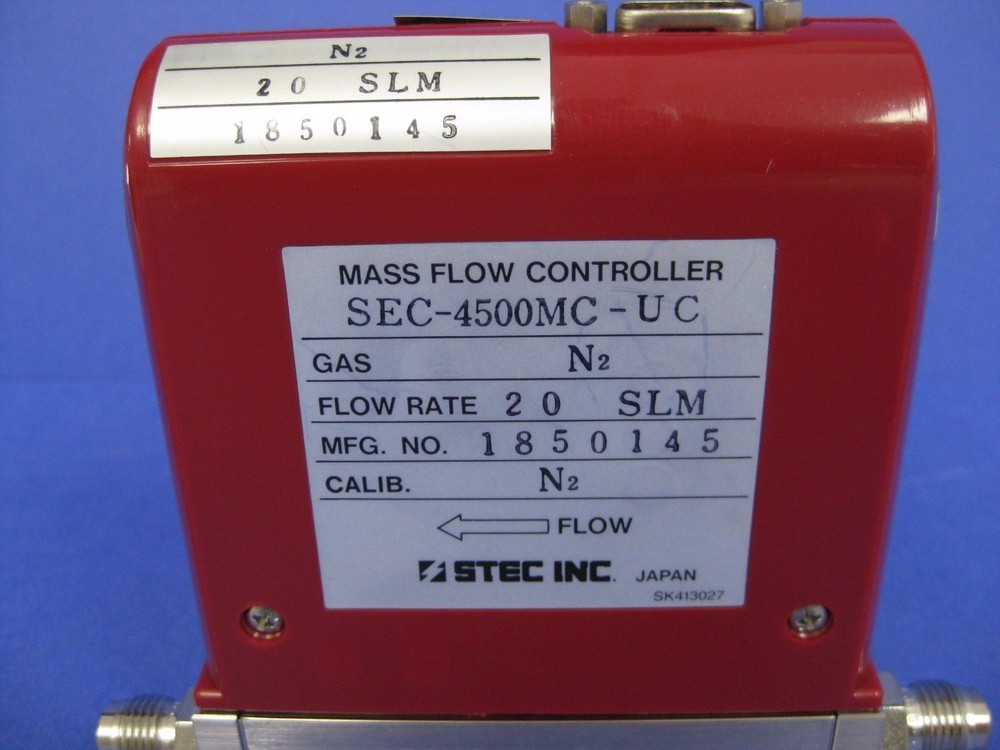 Stec SEC-4500MC-UC Mass Flow Controller 20 SLM, N2, Used