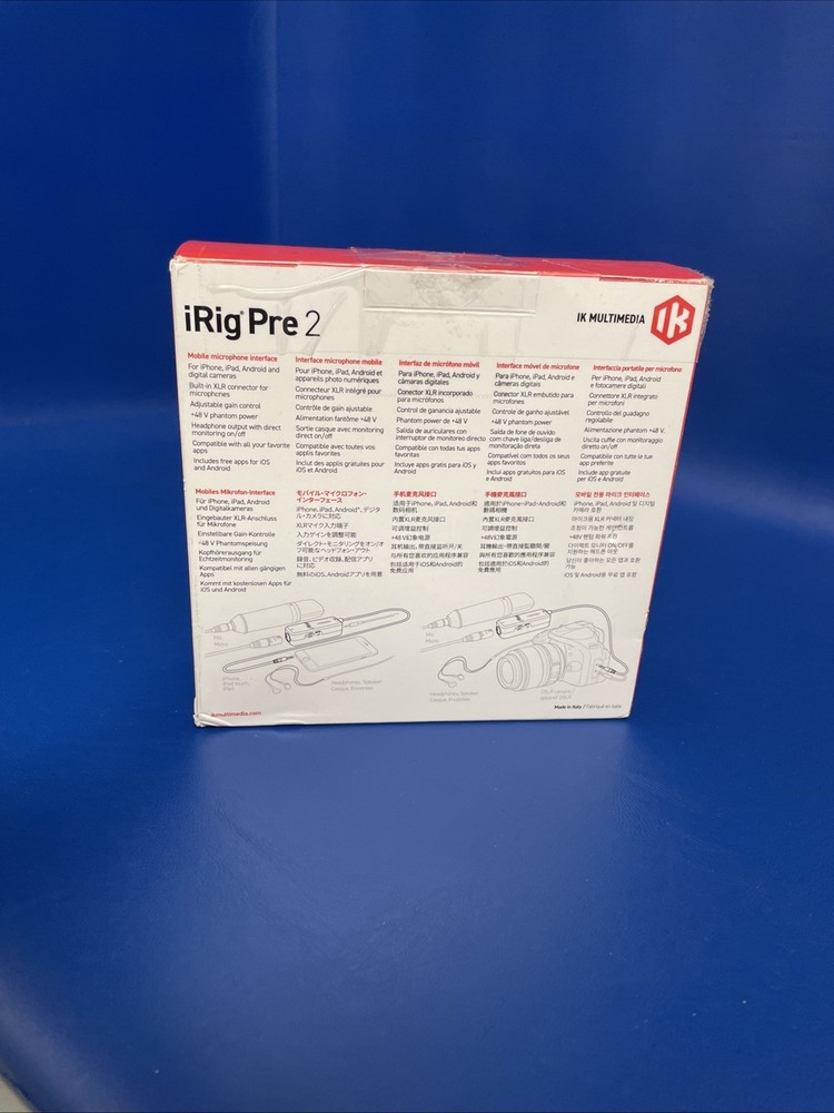 iRig Pre 2 Mobile Microphone Interface – iOS Android DSLR.
