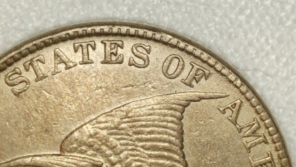 1857 Flying Eagle Cent / Double Die Obverse