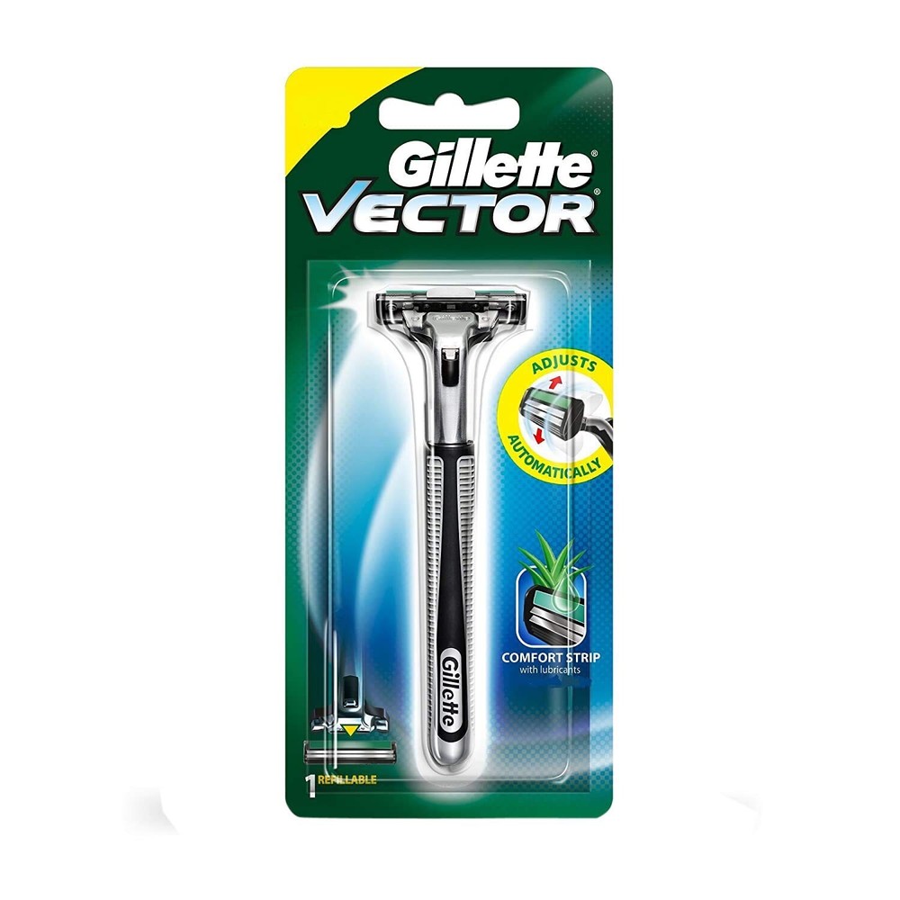 Gillette Vector Plus Manual Shaving Razor, 1 Pc,