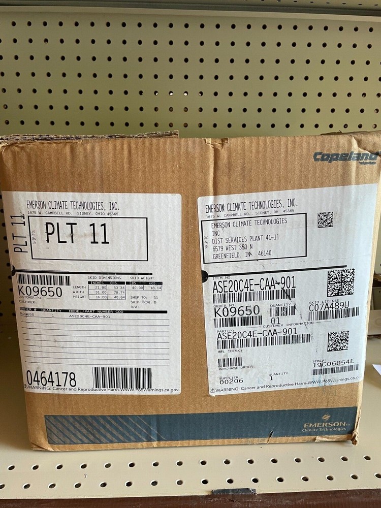 New - open box Copeland Compressor Part# ASE20C4E-CAA-901