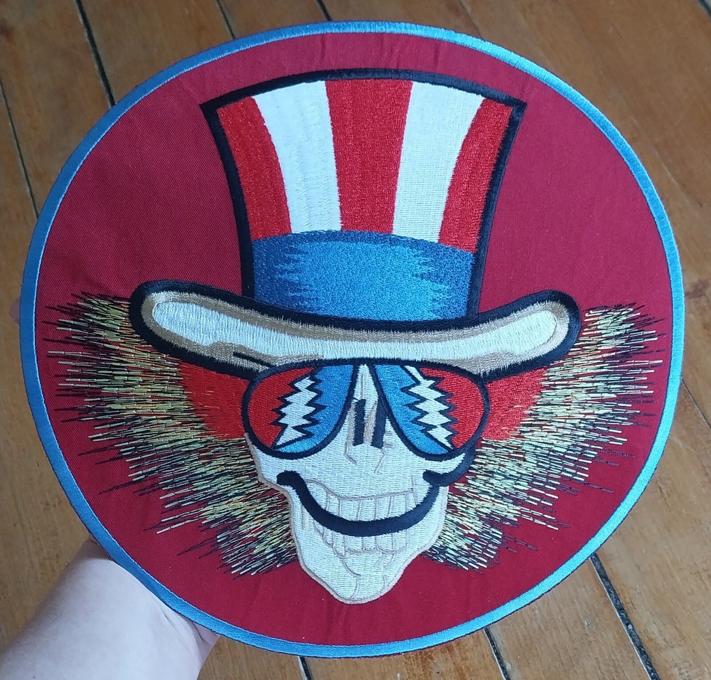 Grateful Dead LARGE Uncle Sam Deadhead Official Embroidered BACK Patch LICENSED