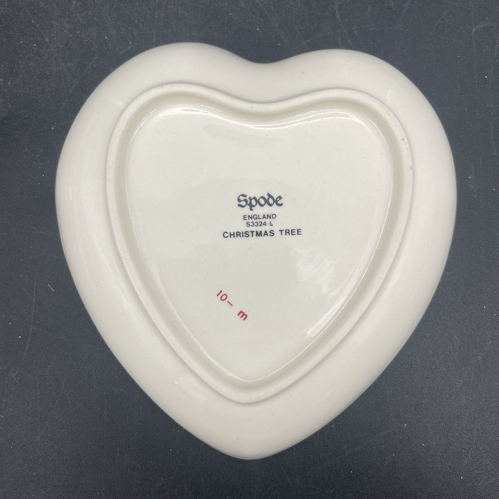 Spode Christmas Tree Heart shaped Dish w Box