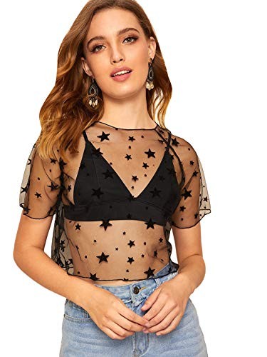 womens Medium Black-star