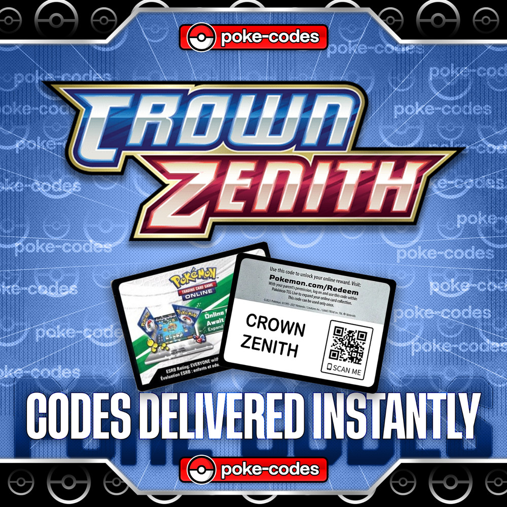 Pokemon - Crown Zenith TCG Code Cards - INSTANT DELIVERY